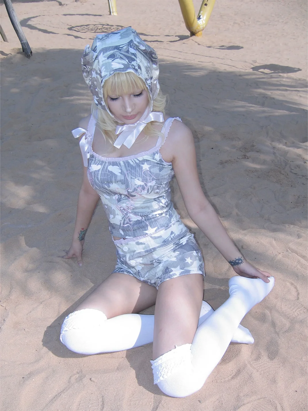 Selfish Ghost | Camouflage Lace Camisole Shorts Set