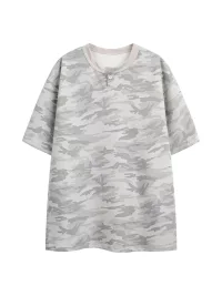 Wonderful Story | American Camouflage Henley T-Shirt