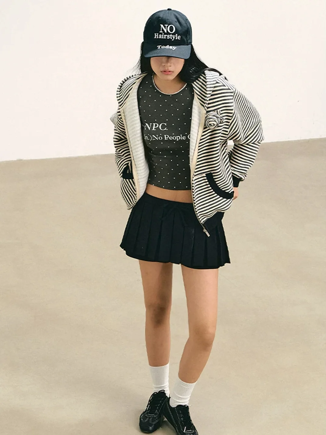 AHHH studio | Embroidered Washed Vintage Baseball Cap