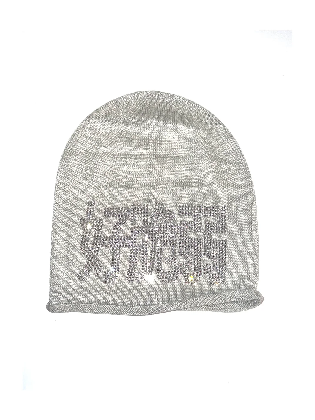 YQTRKZ | Rhinestone Slouchy Wool Blend Beanie