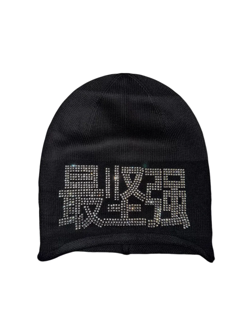 YQTRKZ | Wool Blend Rhinestone Slouch Beanie