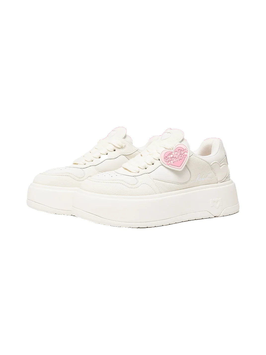 PINKAMOR | Women's Heart Platform Skate Sneakers