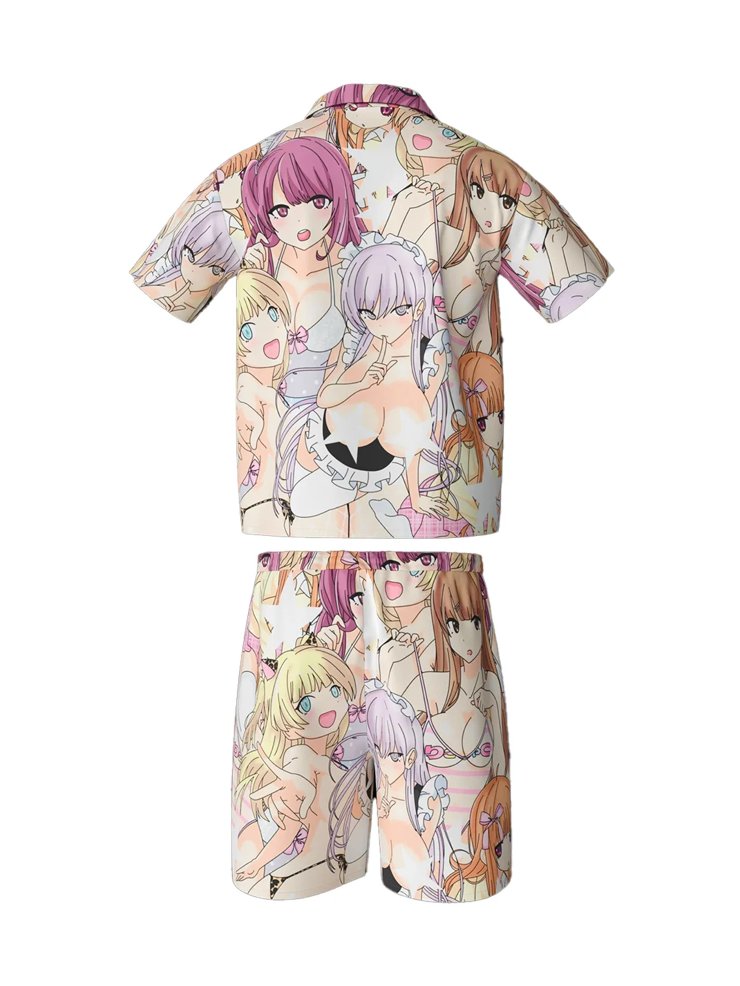 Selfish Ghost | Anime Print Short Sleeve Pajama Set
