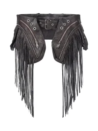 PERSONSOUL | Leather Fringe Waist Bag Belt