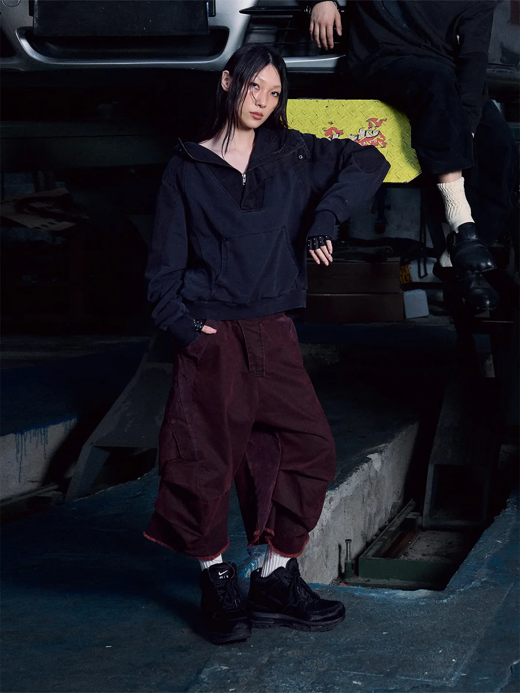 AvinMade | Two-Tone Racing Cropped Pants