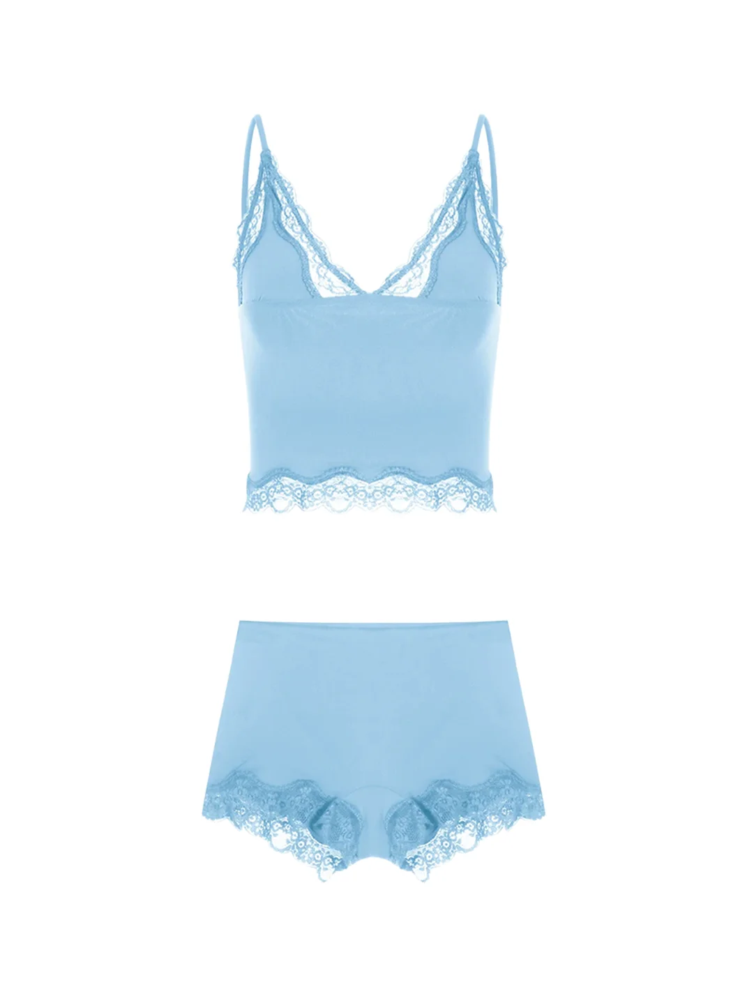 Anna aneae | Floral Lace Trim Camisole Shorts Set