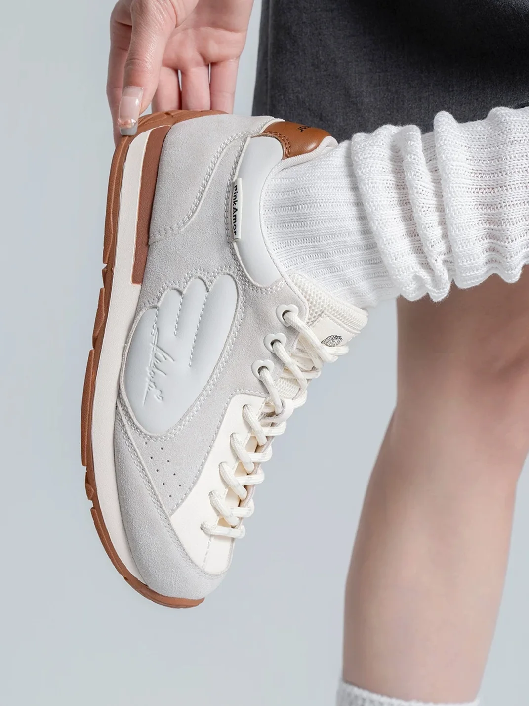 PINKAMOR | Women's Wing Detail Casual Sneakers