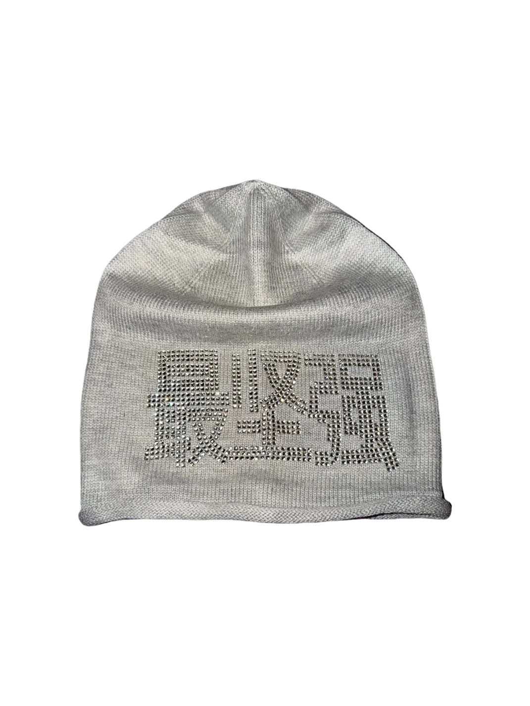 YQTRKZ | Wool Blend Rhinestone Slouch Beanie
