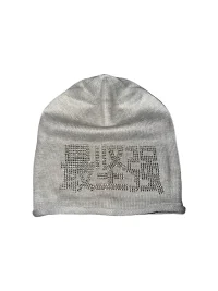 YQTRKZ | Wool Blend Rhinestone Slouch Beanie