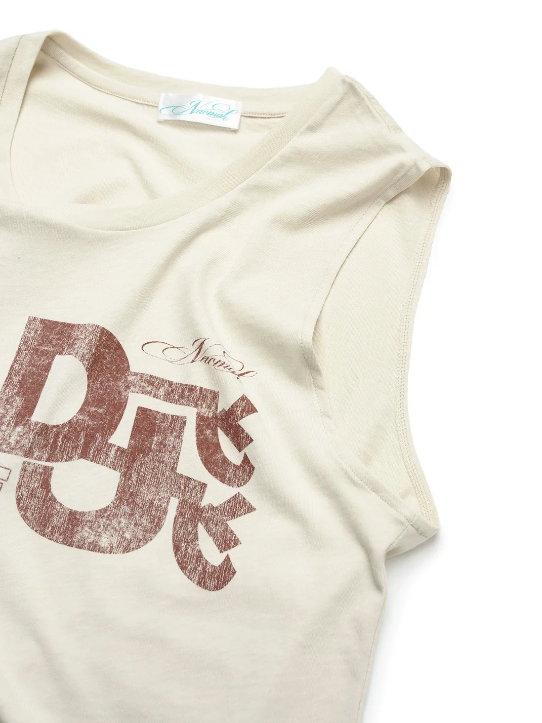 NAOMALE | Vintage Distressed Printed Tank Top