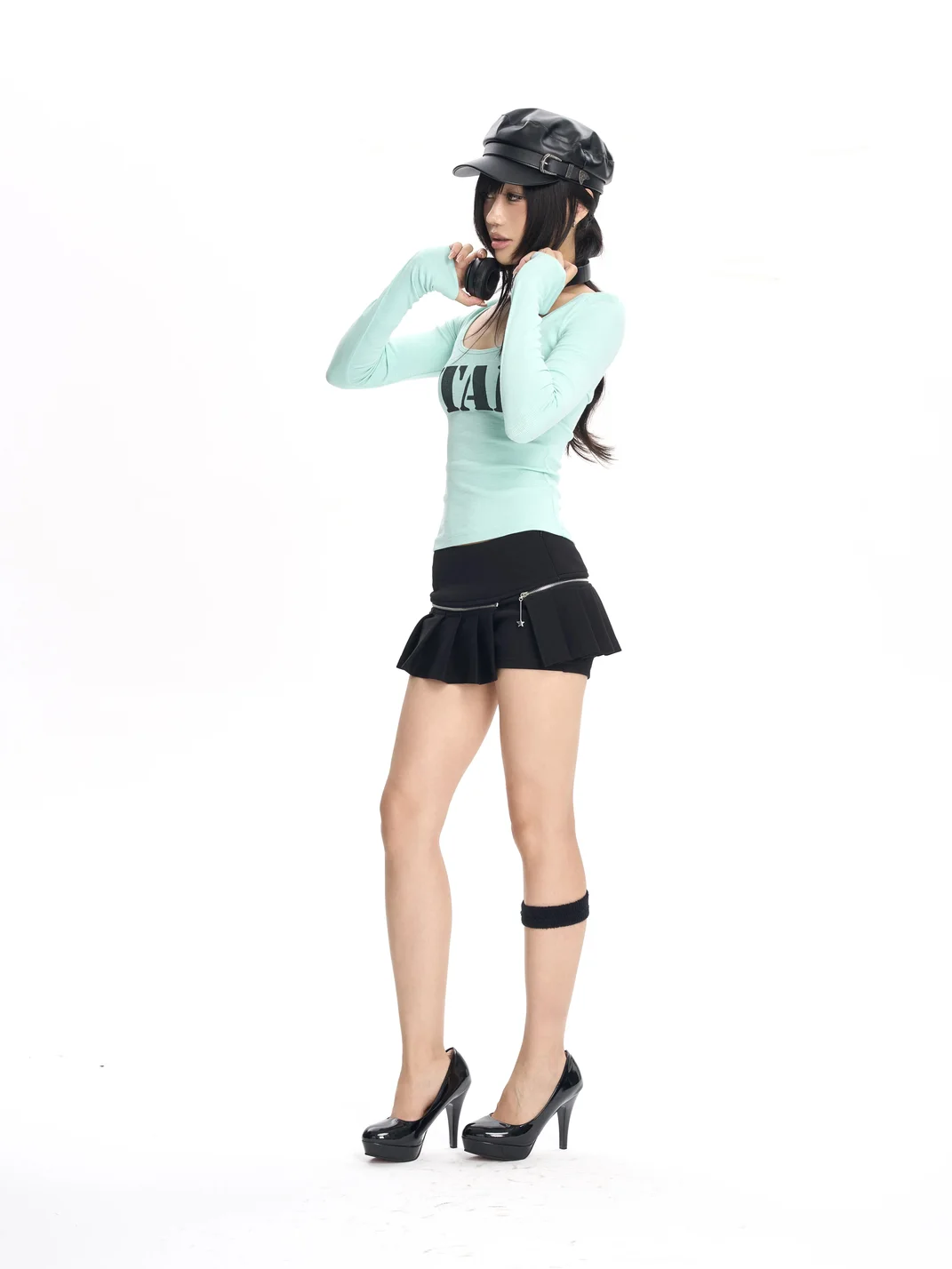 ONNASENSHI | Detachable Pleated Low-Rise Mini Skort