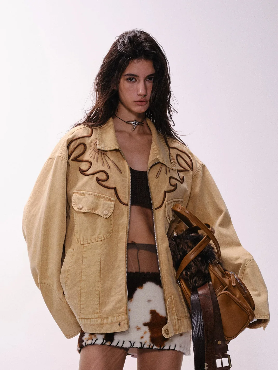 Wonderful Story | Vintage Western Embroidered Denim Jacket