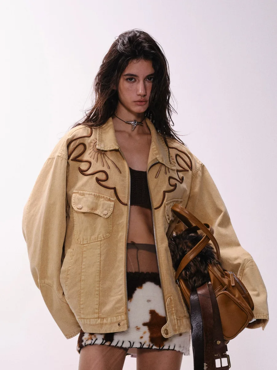 Wonderful Story | Vintage Western Embroidered Denim Jacket - 2