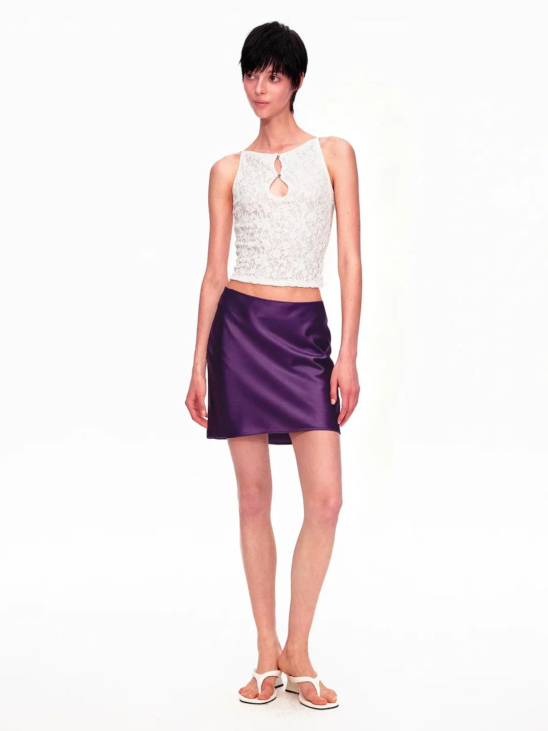 Ayo | Slim Fit Keyhole Lace Camisole