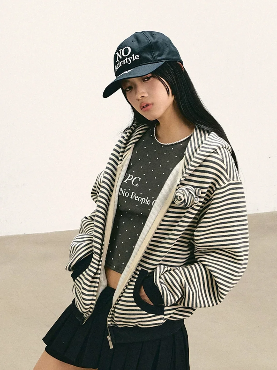 AHHH studio | Embroidered Washed Vintage Baseball Cap