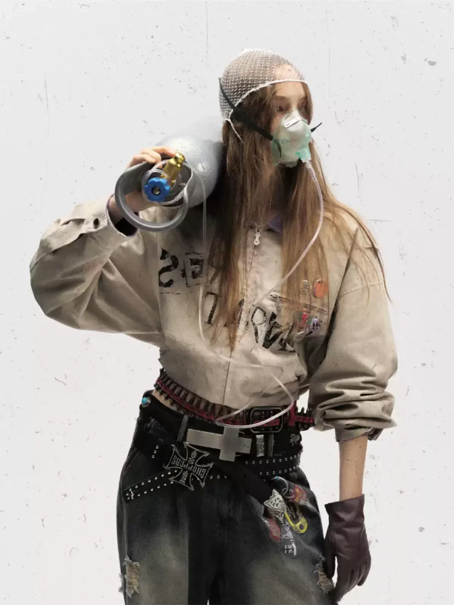Wonderful Story | Contrast Collar Badge Print Jacket - 3