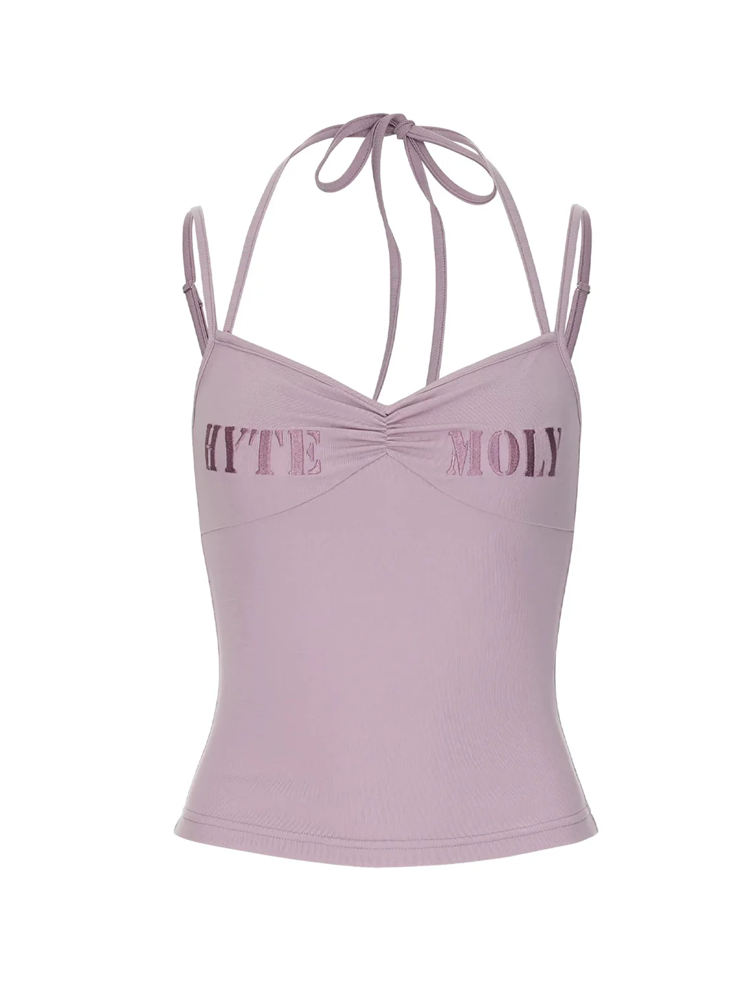 HYTE MOLY | Embroidered Wing Letter Halter Tank Top