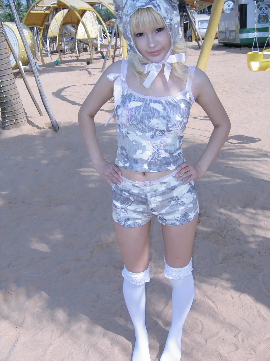 Selfish Ghost | Camouflage Lace Camisole Shorts Set