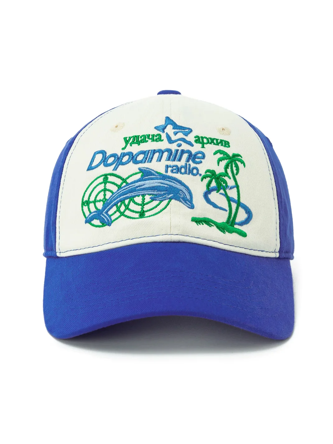 LUCKUP Archive | Dolphin Embroidered Contrast Baseball Cap