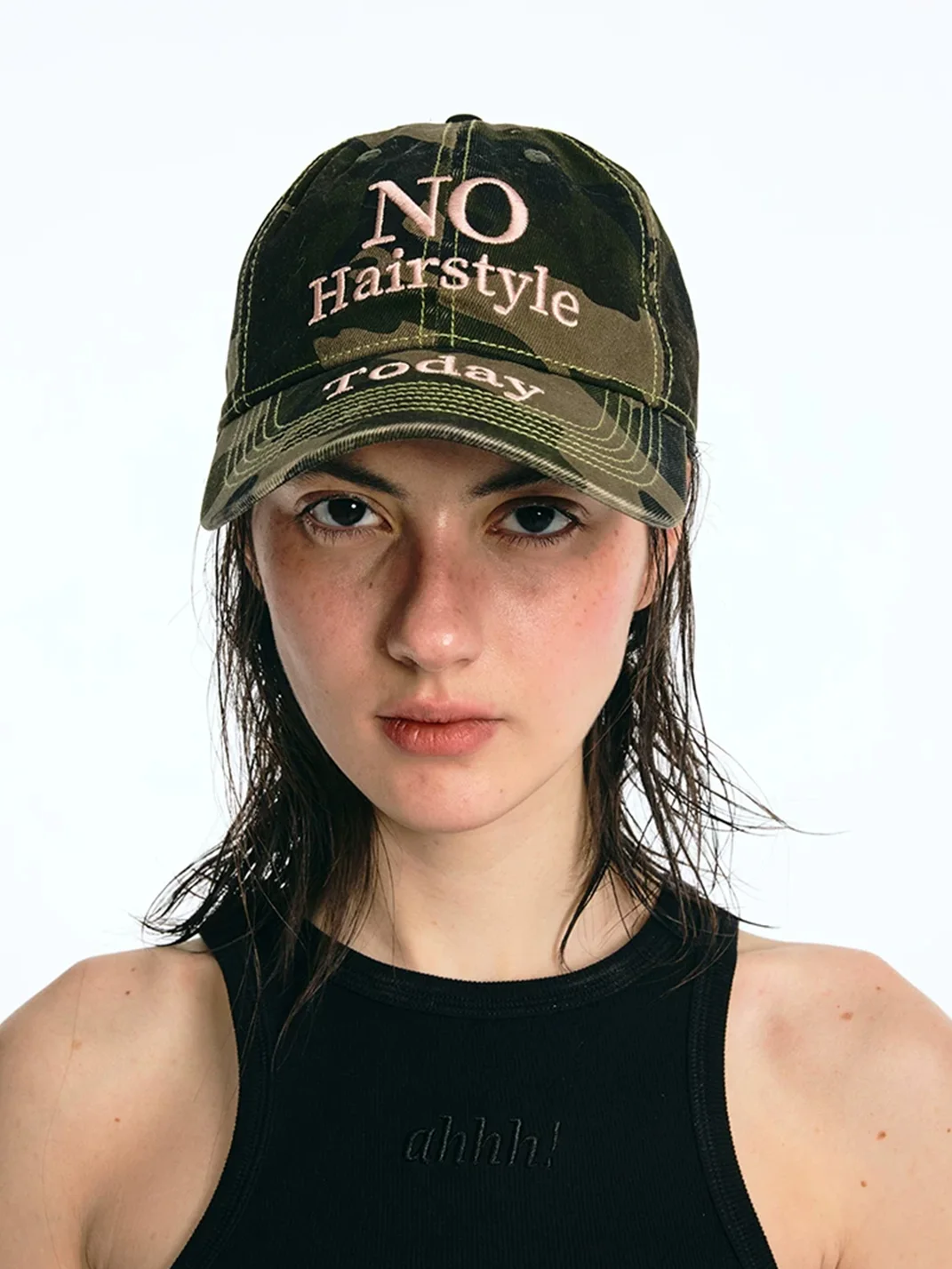 AHHH studio | Embroidered Washed Vintage Baseball Cap