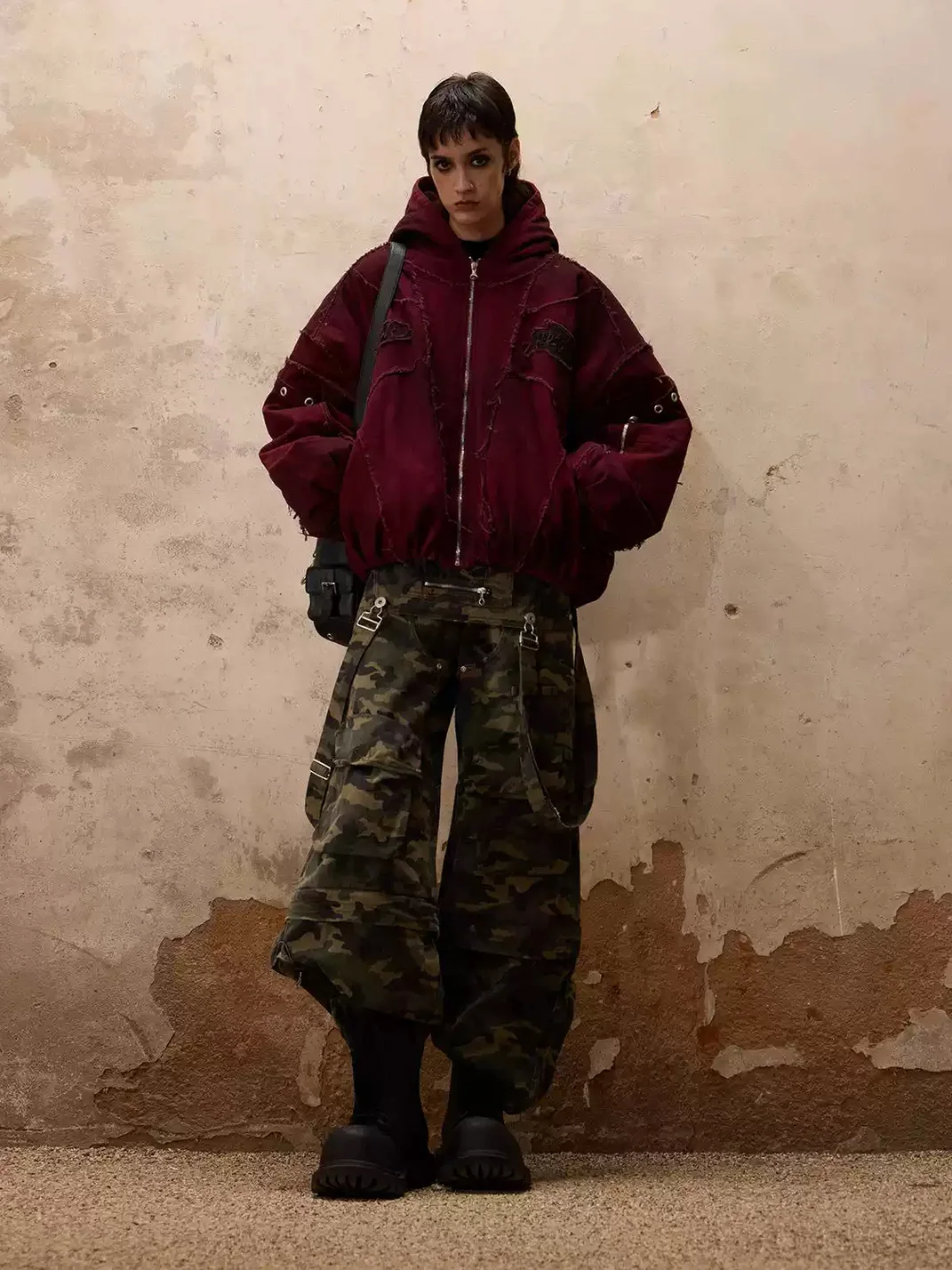 PERSONSOUL | Three-In-One Detachable Camouflage Bib Cargo Pants