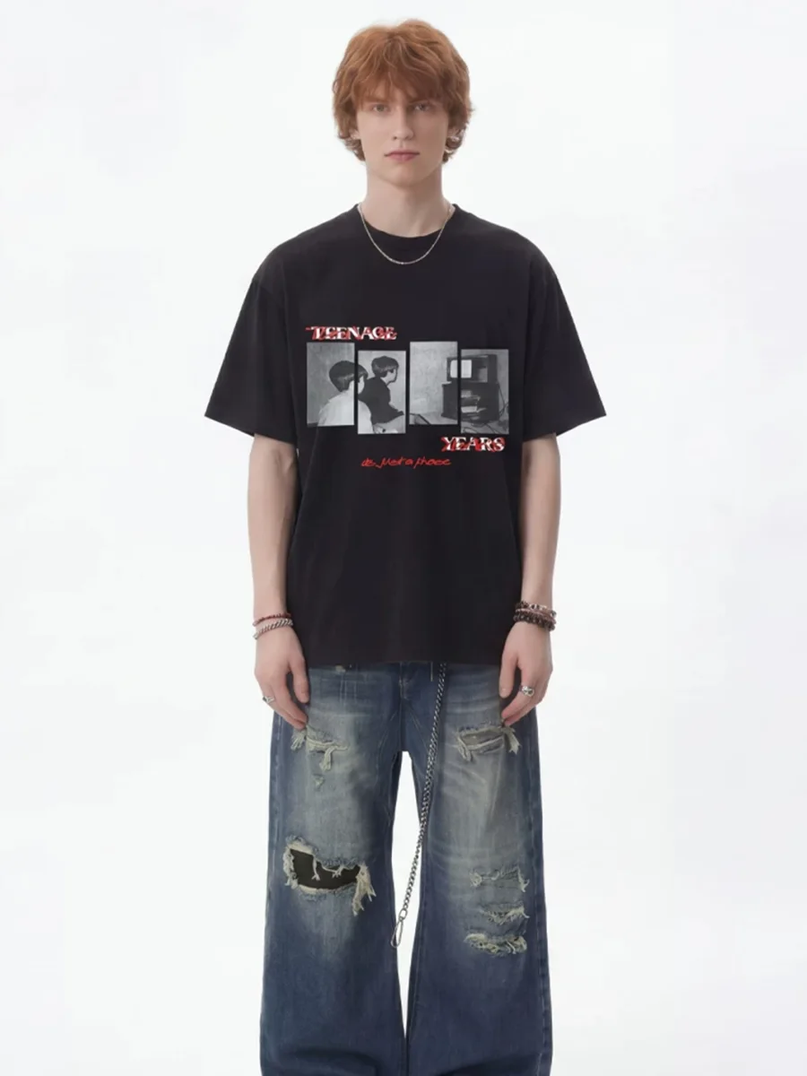 Wonderful Story | Vintage Graphic Cotton T-Shirt - 4