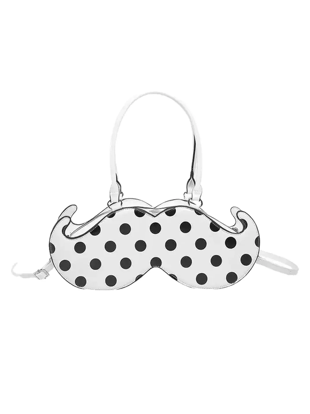 YWEMWZ | Mustache-Shaped Polka Dot Crossbody Handbag