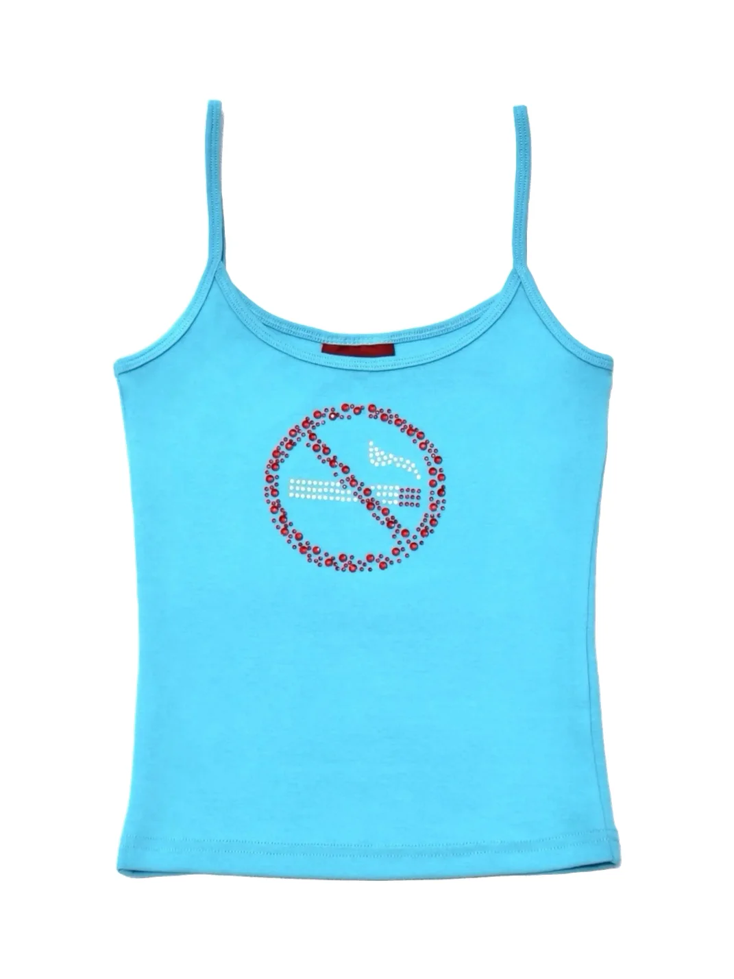 ONNASENSHI | Rhinestone No Smoking Fitted Camisole