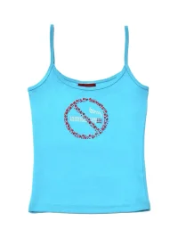 ONNASENSHI | Rhinestone No Smoking Fitted Camisole