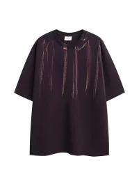 Wonderful Story | Unisex Lightning Print Heavyweight Cotton T-Shirt