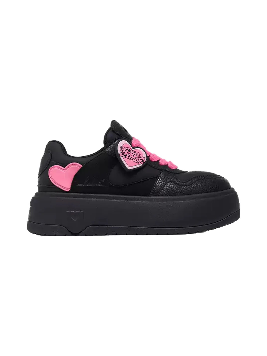 PINKAMOR | Black Platform Casual Sneakers