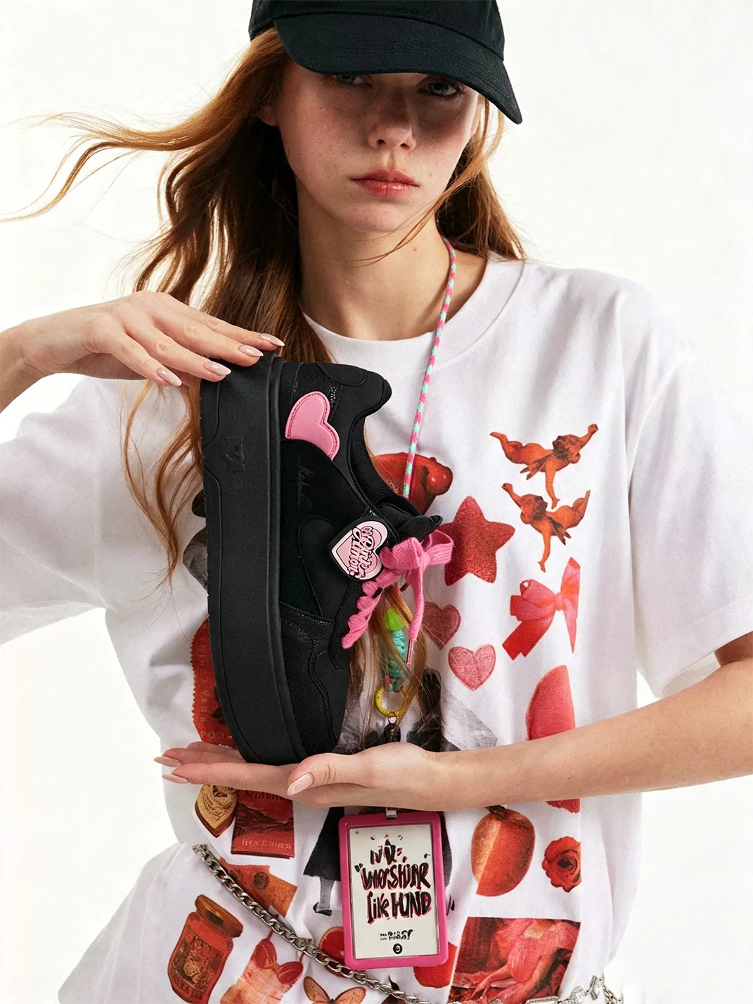 PINKAMOR | Black Platform Casual Sneakers