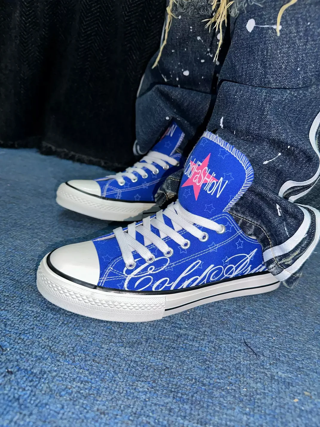 ColdAsia | Star Script Skull Canvas Sneakers