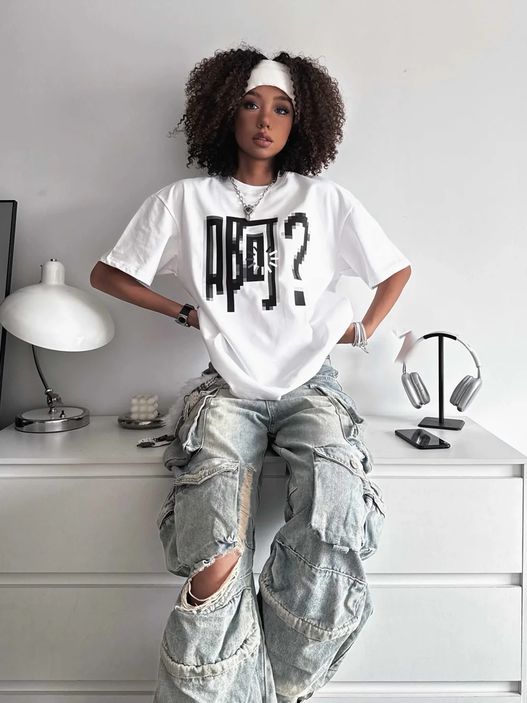 ATOP | Pixel Mosaic Heavyweight Cotton T-Shirt