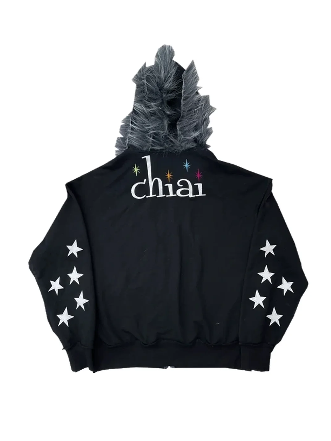 CHAI | Embroidered Hooded Zip Jacket