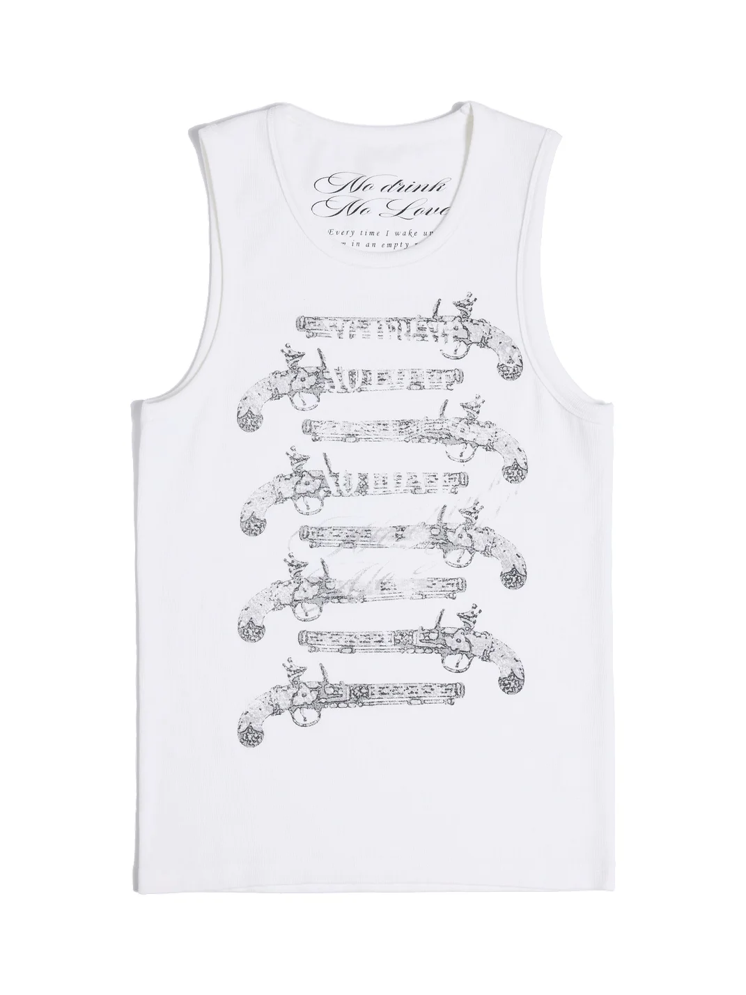 HAS2SONS | Slim Fit Musket Print Sleeveless Tank Top