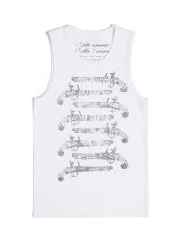 HAS2SONS | Slim Fit Musket Print Sleeveless Tank Top