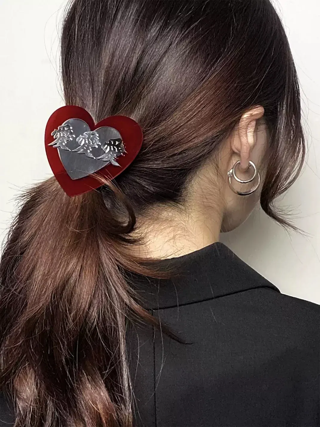 EOHSTUDIO | Y2K Titanium Steel Heart Cross Star Hair Clips