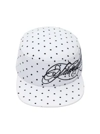KARMANISTIC | Unisex Polka Dot Embroidered Flat Brim Cap