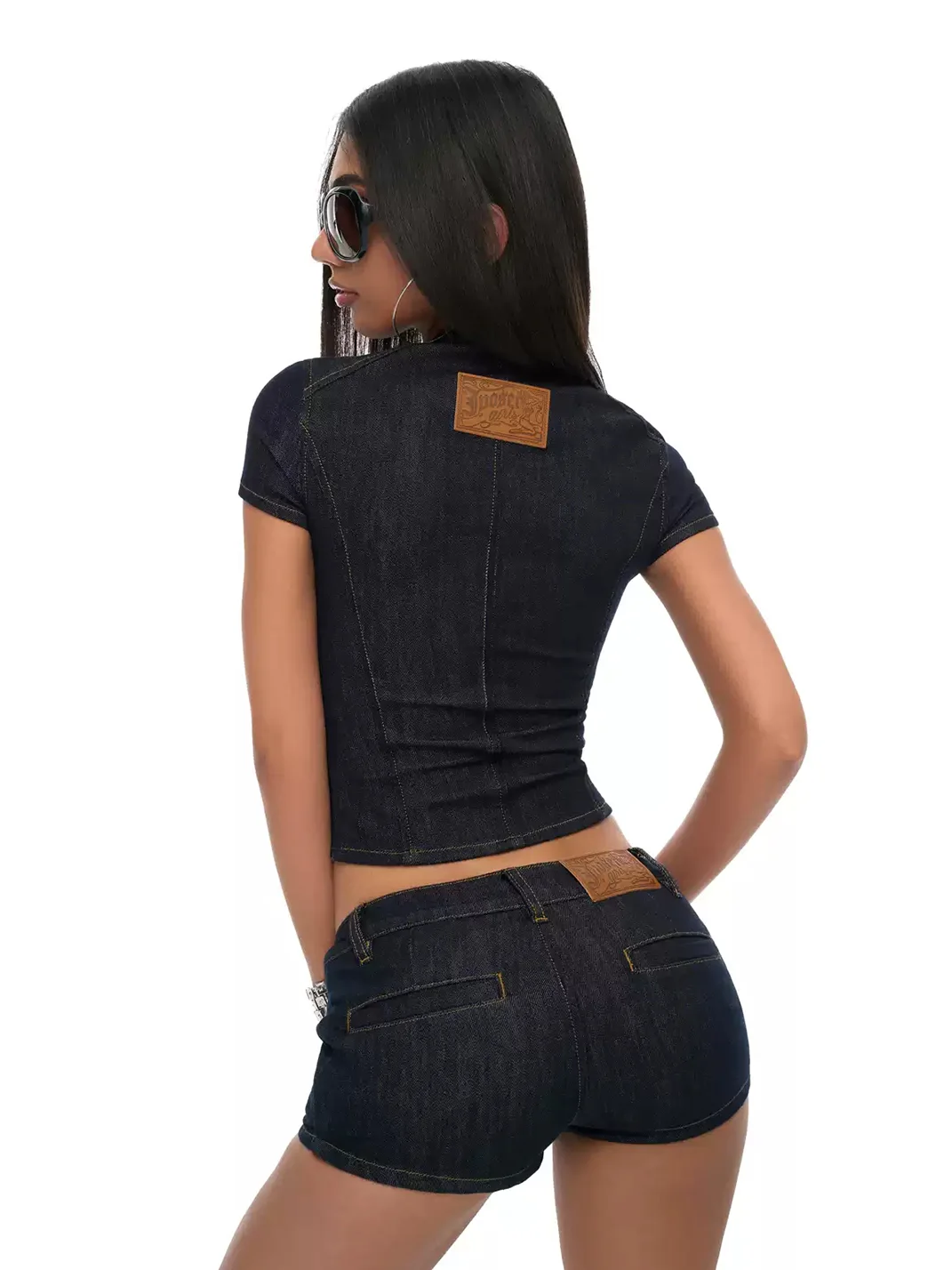 JYOSEI | Dark Blue Denim Two-Piece Set