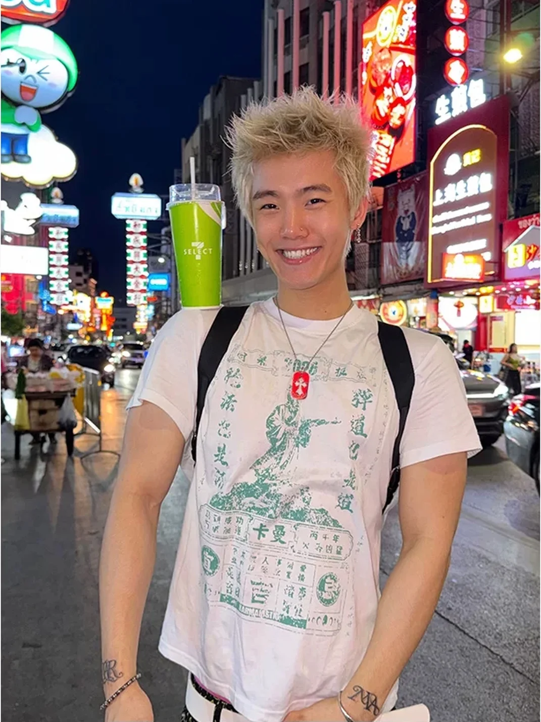 KARMANISTIC | Vintage Washed Calendar Print Loose T-Shirt