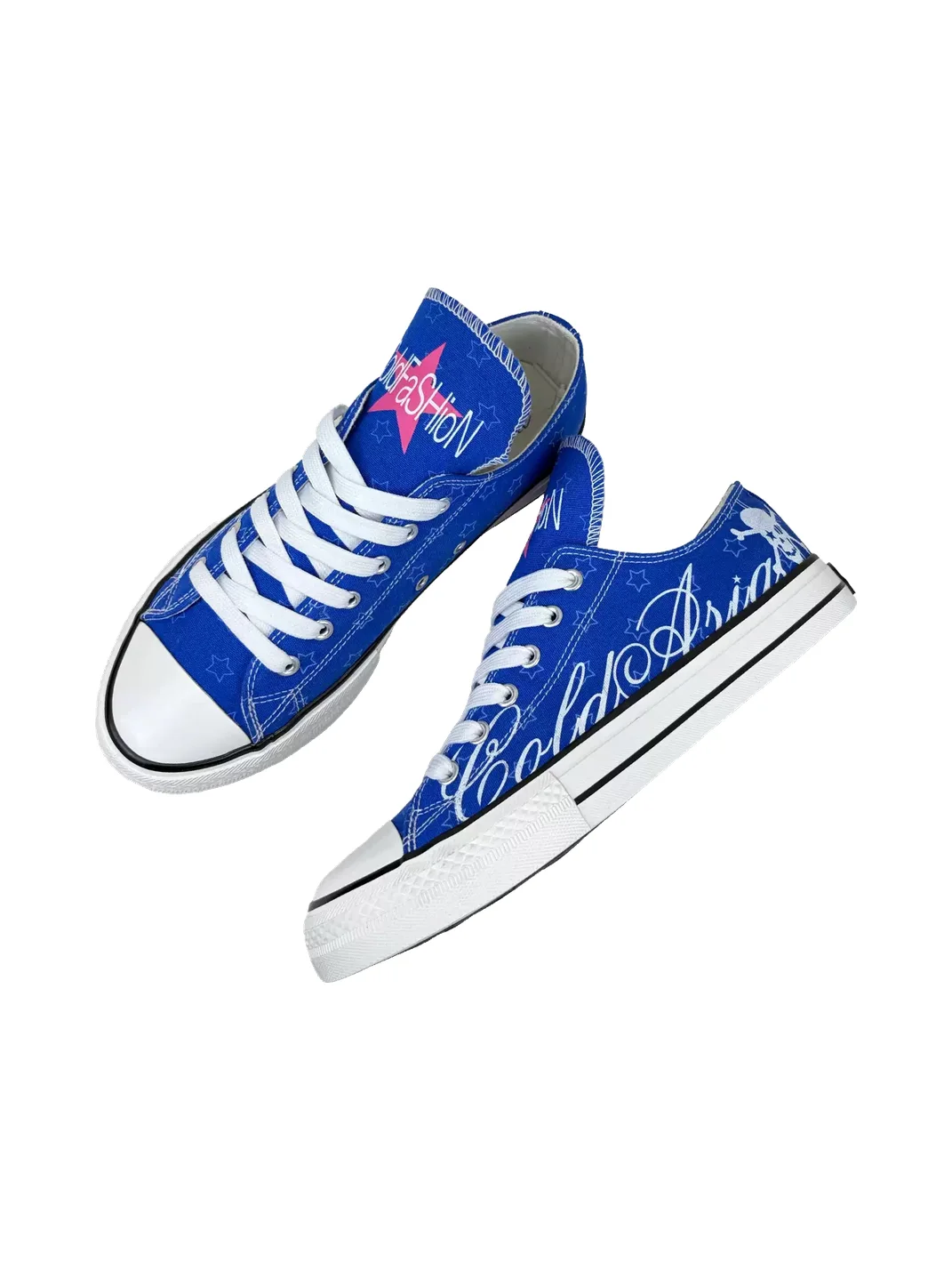 ColdAsia | Star Script Skull Canvas Sneakers