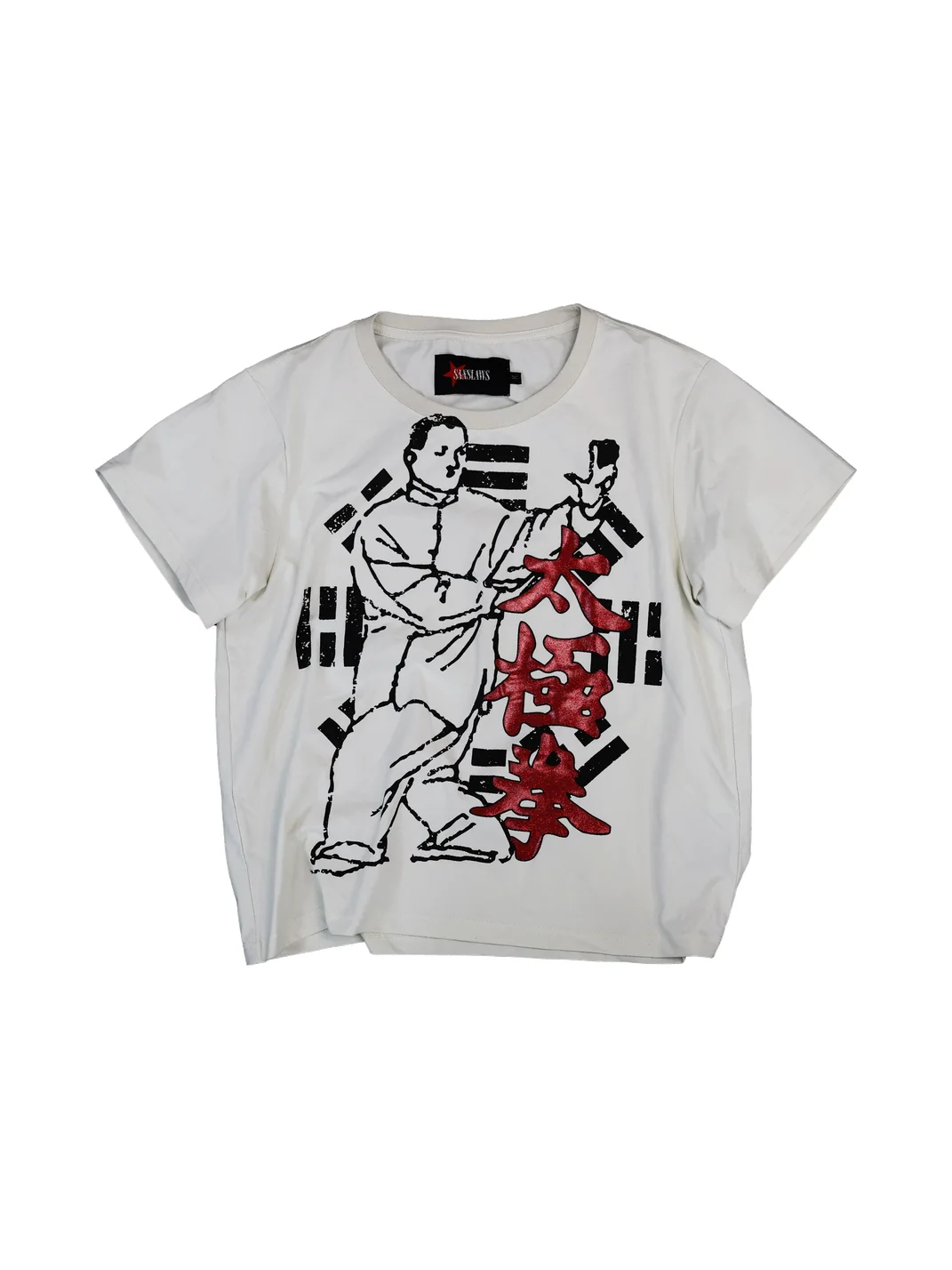 SANSLAWS | Tai Chi Glitter Rhinestone Graphic T-Shirt