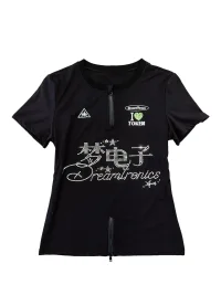 APRIORITY | Rhinestone Brushed Quick-Dry Cycling T-Shirt