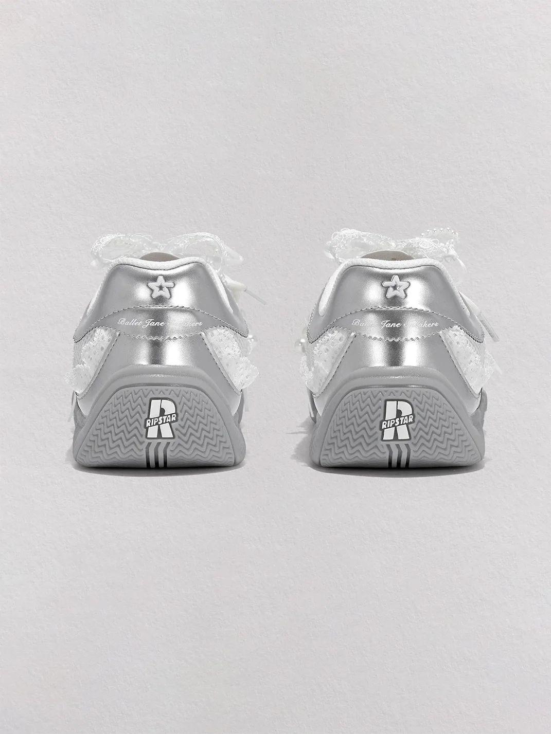 RIPSTAR | Galaxy Silver Ballet Jane Sneakers