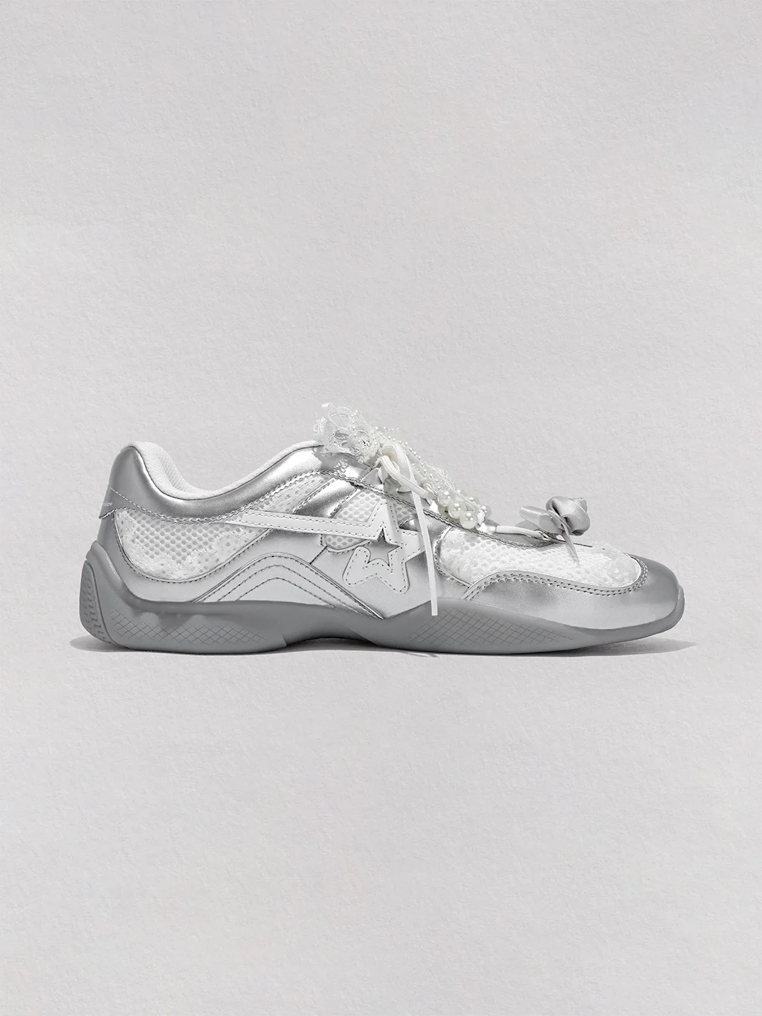 RIPSTAR | Galaxy Silver Ballet Jane Sneakers