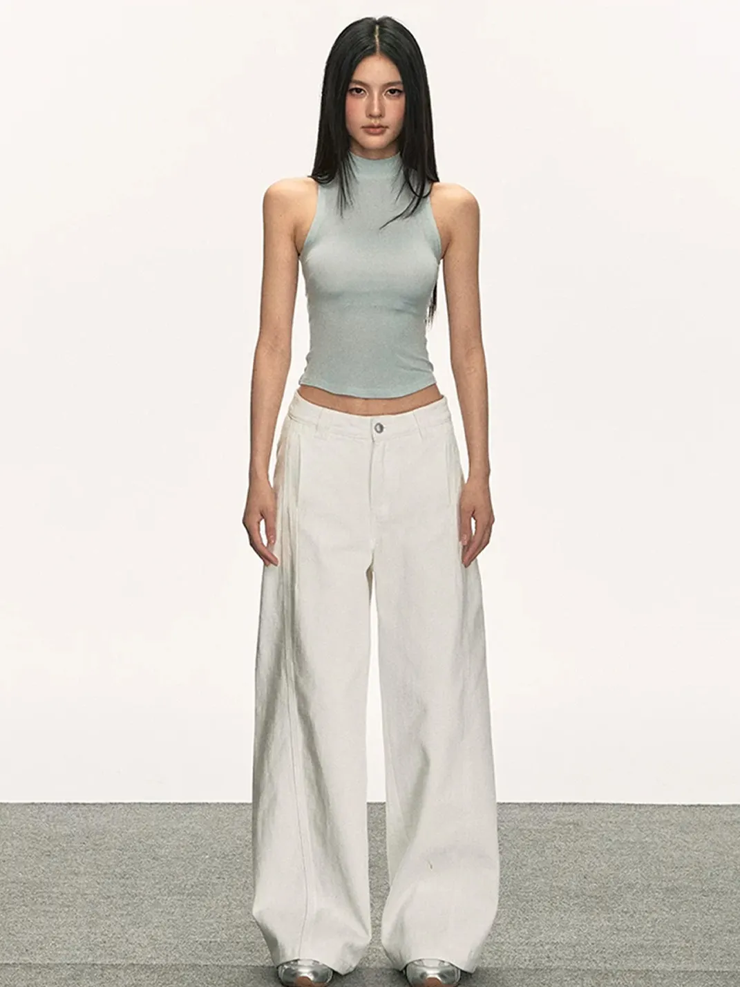 Anna aneae | Slim Knit Cropped Tank Top