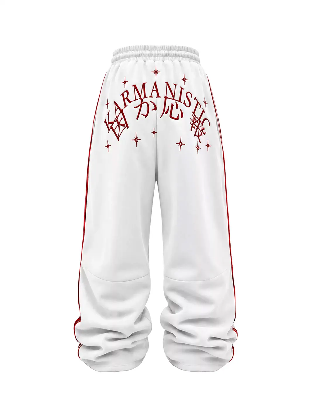 KARMANISTIC | Goat Head Embroidered Striped Sweatshirt & Sweatpants Set