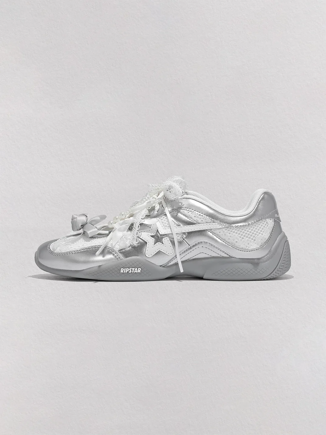RIPSTAR | Galaxy Silver Ballet Jane Sneakers