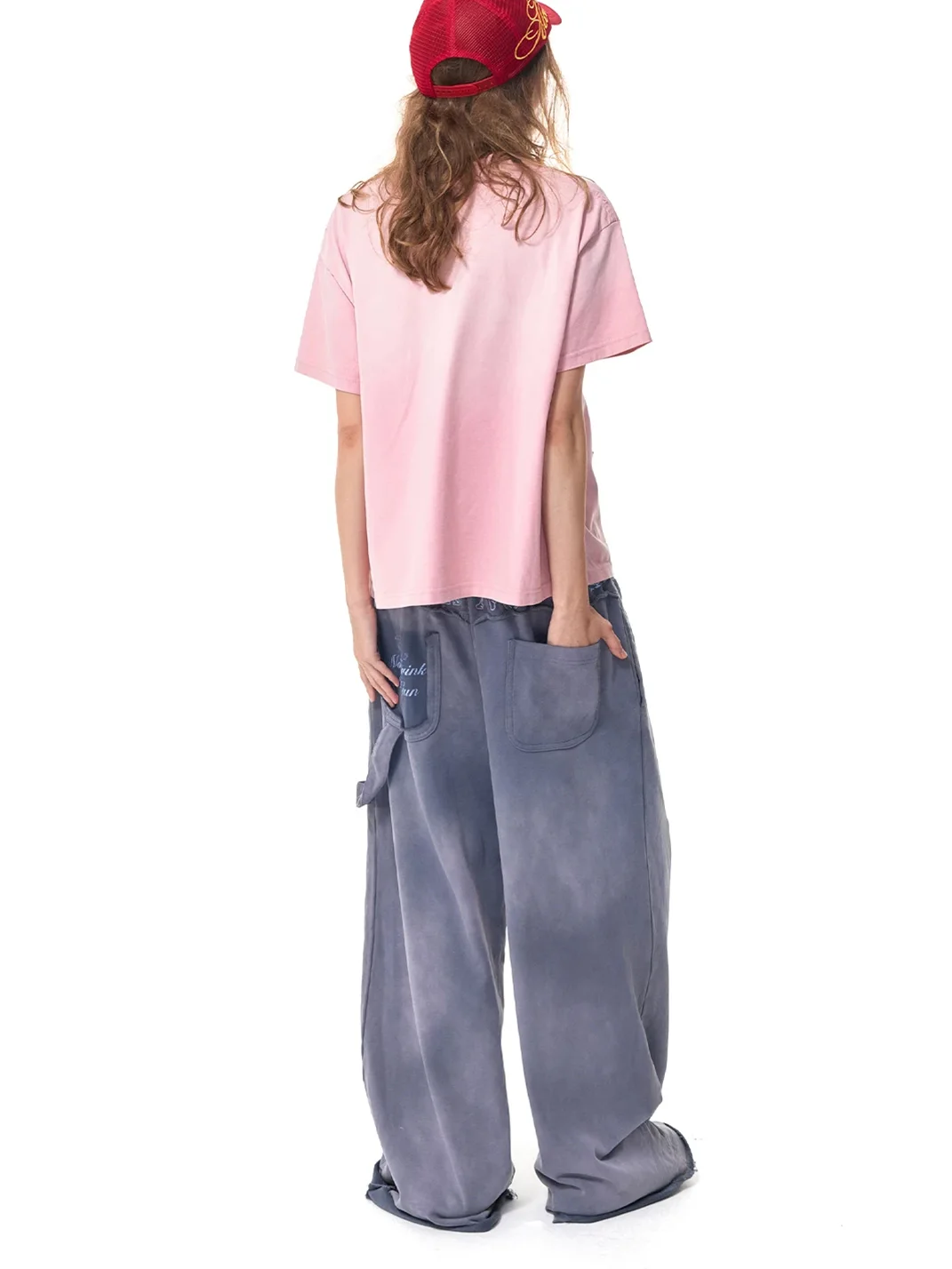 HAS2SONS | Pink Washed Distressed Boxy T-Shirt